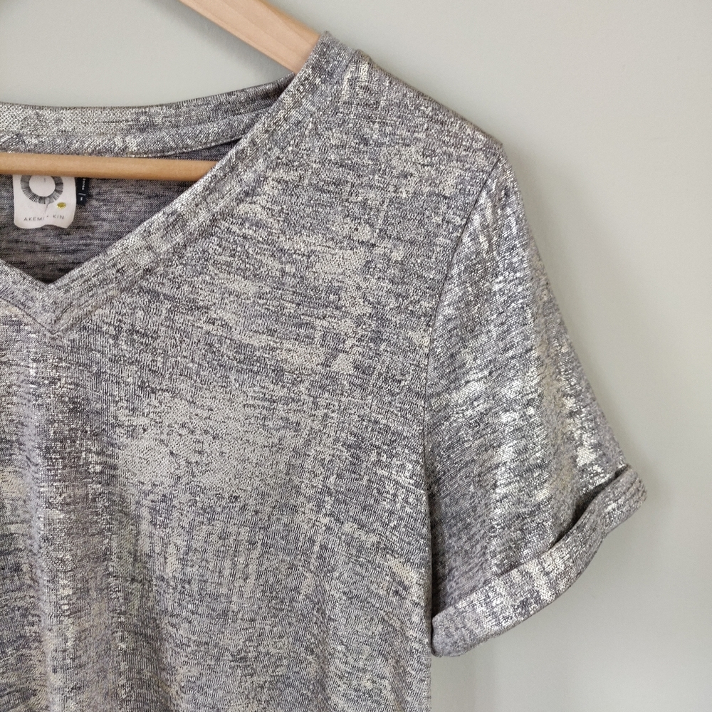 Anthropologie Akemi + Kin Gold Shimmer Top Small - Picture 4 of 11